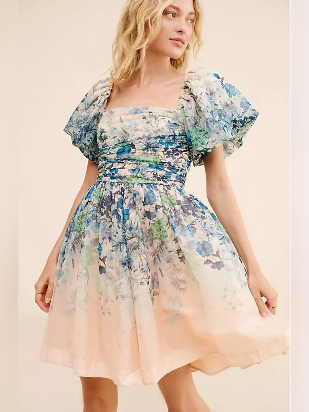 Let Me Be Flo Ruched Mini Dress Size:XL